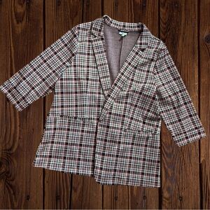 Maurices Plaid Blazer Jacket